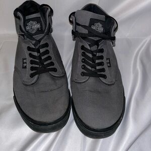 Harley-Davidson Men’s Sneakers Size 10 Black Leather Casual Shoes NWOT